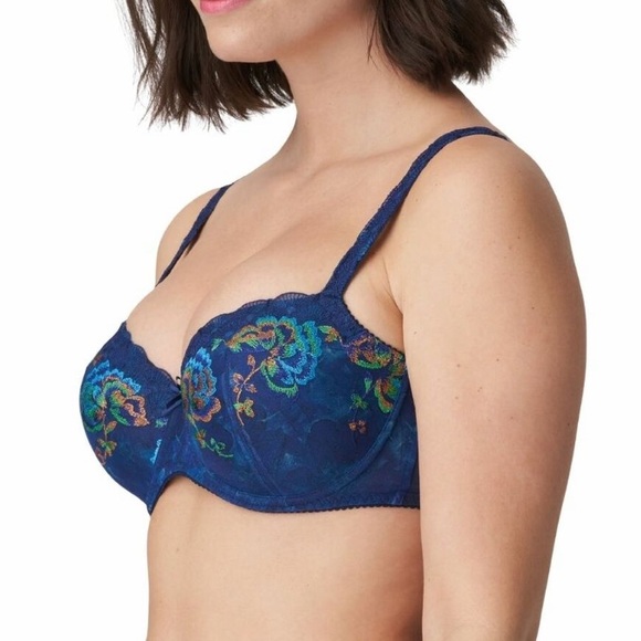 Prima Donna Blue Floral Embroidered Bra - Picture 2 of 6